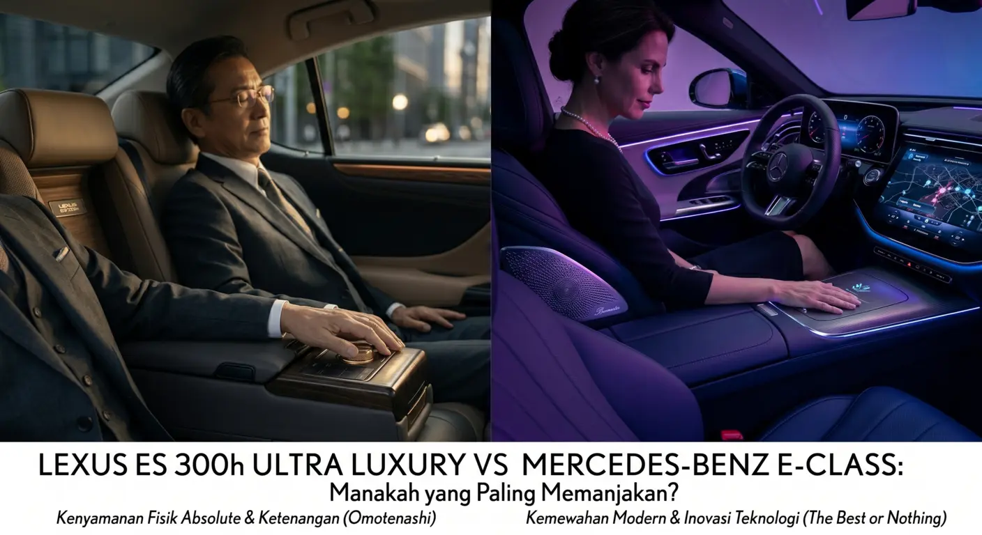 Lexus ES 300h Ultra Luxury vs Mercedes-Benz E-Class: Sedan Mana yang Lebih Manjakan Penumpang?