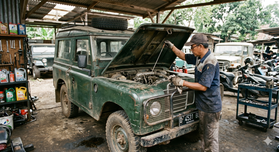 Cara Mengecek Kebocoran Oli pada Land Rover Tua